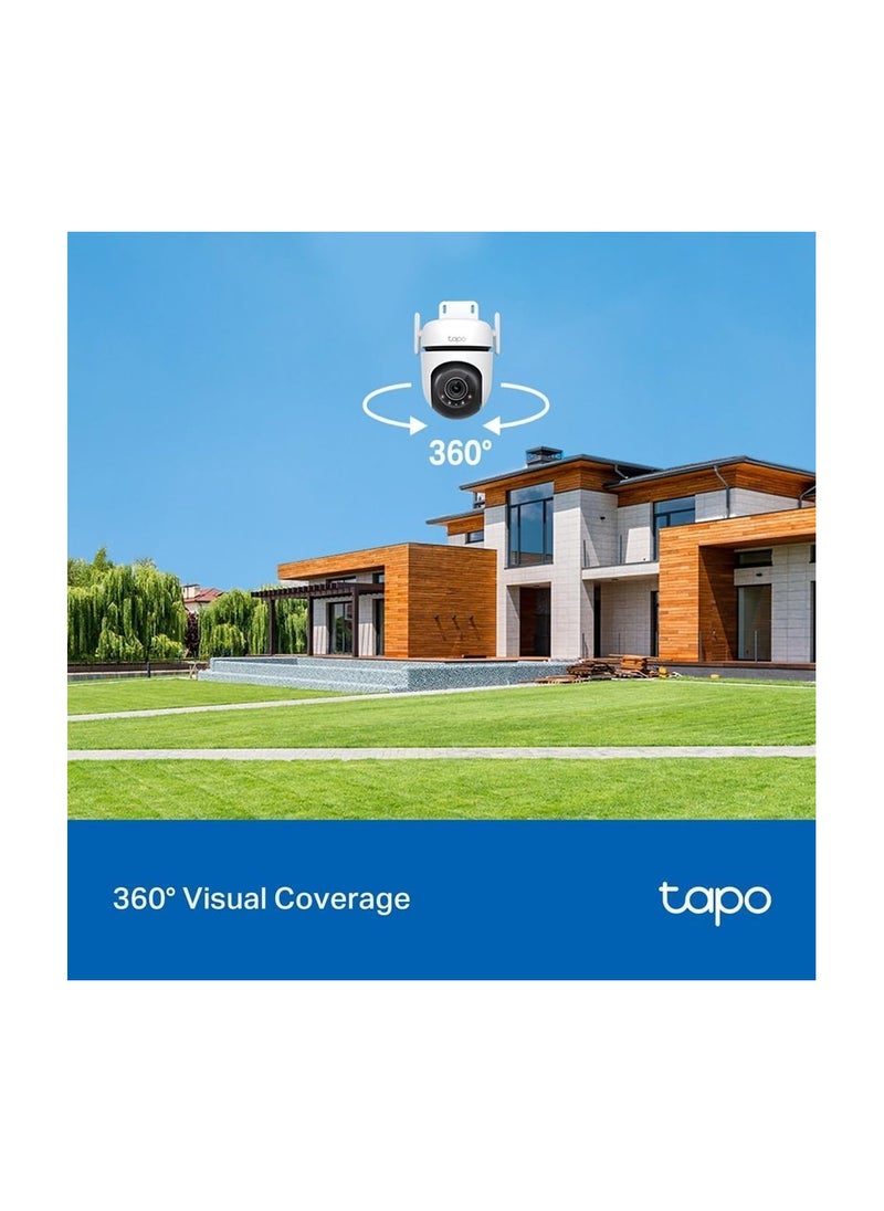 Tapo_TP_Link Outdoor Pan/Tilt Security Wi-Fi Camera with Smart Motion Tracking, IP66 Weatherproof, Multiple Installation Options and Voice Activated Wired/Wireless Networking - C520WS