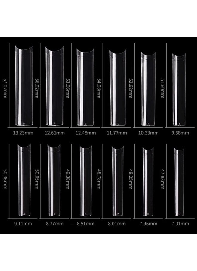 Urve Square Nail Tips - No C Curve Long Nail Tips - Yimart 600Pcs No C Curve Xxxl Square Straight False Nail Tips Half Cover Clear Natural Extra Long Fake Nails (Clear)