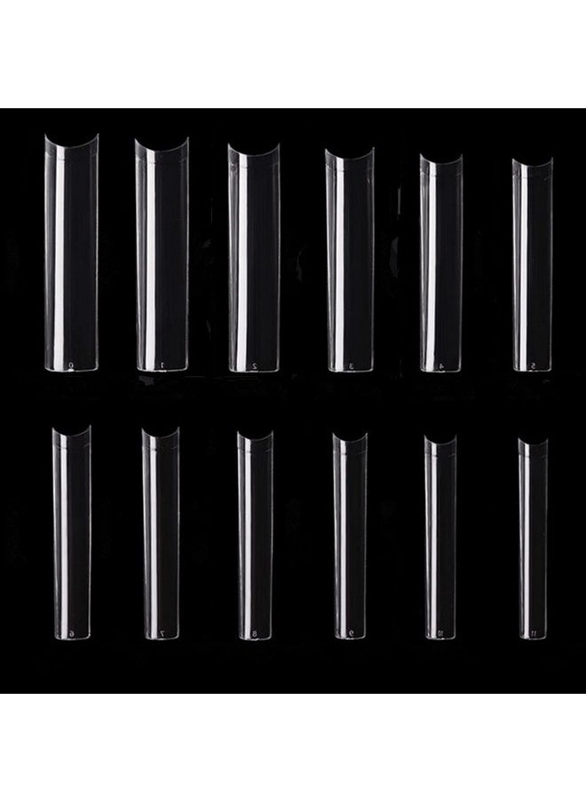 Urve Square Nail Tips - No C Curve Long Nail Tips - Yimart 600Pcs No C Curve Xxxl Square Straight False Nail Tips Half Cover Clear Natural Extra Long Fake Nails (Clear)