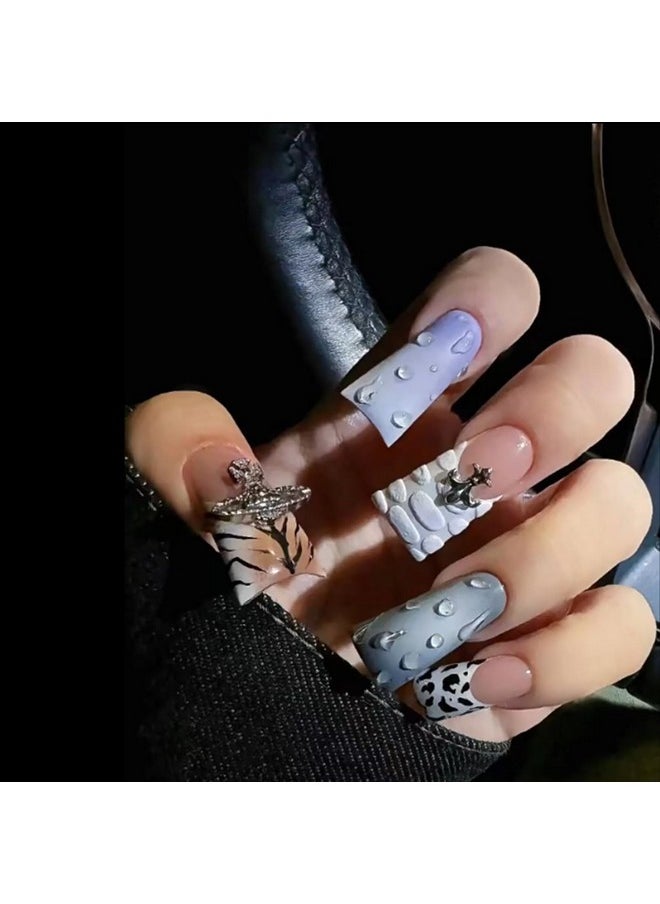 120Pcs Poly Extension Gel Dual Nail Form Coffin Nails Clear Ballerina Nail Tips Full Cover