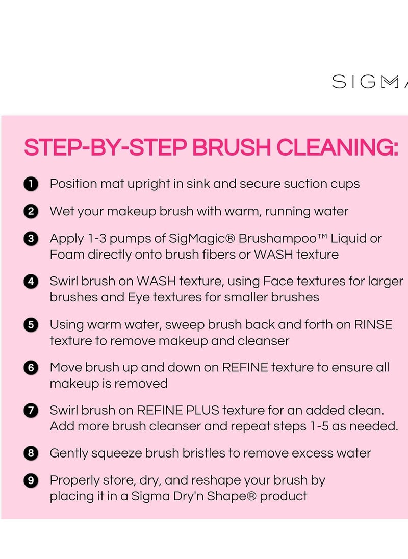 Sigma Switch by Sigma Beauty – Silicone Makeup Brush Cleaner for Switching Shades and Pigments, Switch Cleaning Mat for Superior Makeup Brush Cleaning Mid-Application (Full Size)