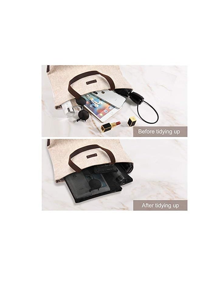 EASYFUN Mesh Pouch, Make up Bag with Zipper Cosmetic Organizer Pouch for Daily or Travel to Keep Small Items, 4 PCS Black