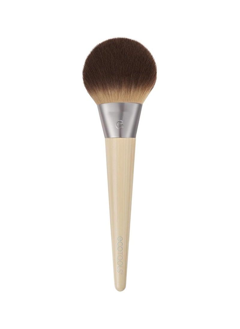 EcoTools Blurring Powder Makeup Brush, For Loose & Pressed Powder, Large Makeup Brush For All-Over Application, Fluffy, Synthetic Bristles, Eco Friendly, Cruelty-Free, & Vegan, 1 Count