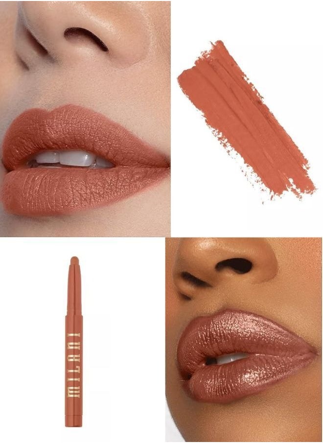 Milani Ludicrous Matte Lip Crayon Long Lasting Cream-to-Matte Lip Color, Matte Lip Color Stock With Glide-On Formula, Vegan & Cruelty-Free ( 110 No Curfew ) 1.4g