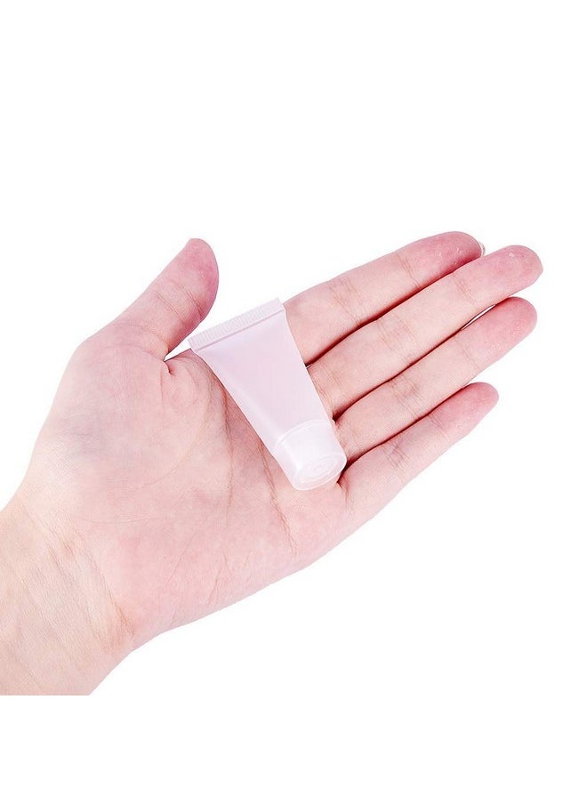 20 Pcs 5 Ml 0.17Oz Transparent Empty Refillable Soft Tube Portable Squeeze Bottle With Screw Cap Facial Cleanser Lotion Cream Toothpaste Sample Dispense Vials Container For Travel