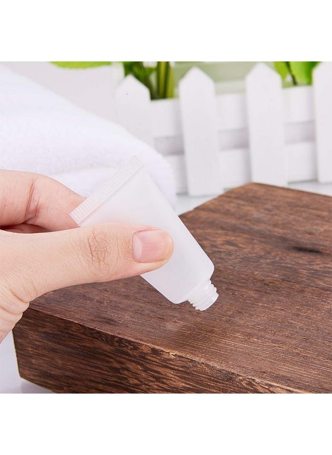 20 Pcs 5 Ml 0.17Oz Transparent Empty Refillable Soft Tube Portable Squeeze Bottle With Screw Cap Facial Cleanser Lotion Cream Toothpaste Sample Dispense Vials Container For Travel