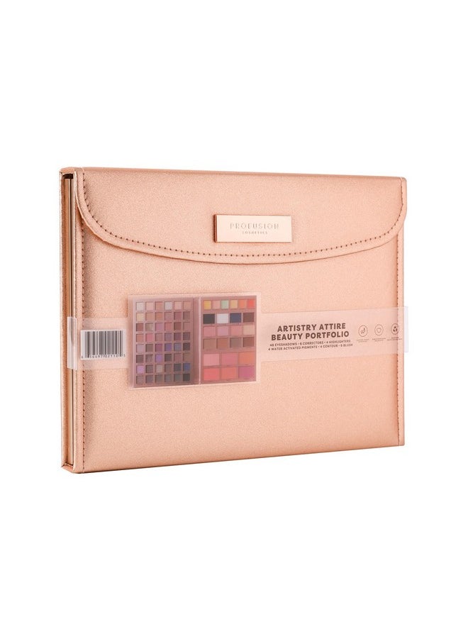 Artistry Attire 72Pc Beauty Portfolio And Complete Beauty Arsenal With Eyeshadows, Highlighters, And More In One, Versatile Beauty Essential With An All In One Makeup Kit