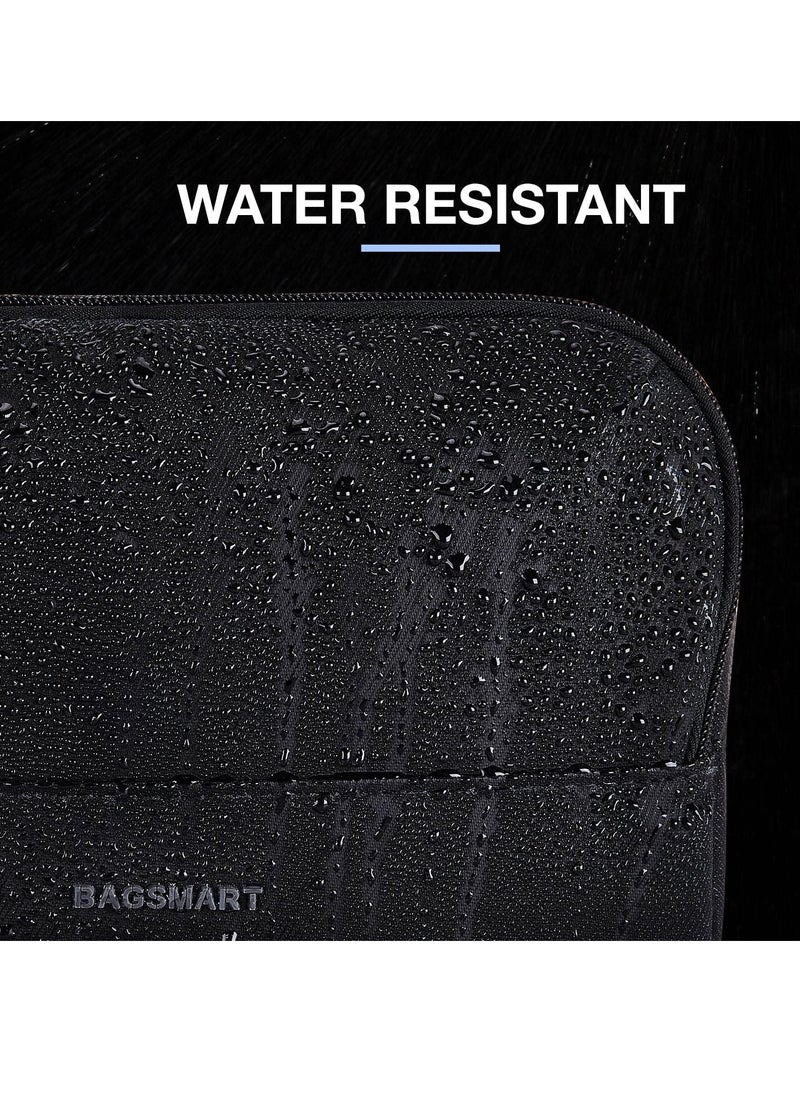 BAGSMART Travel Toiletry Bag for Men, Dopp Kit Water Resistant Shaving Bag for Toiletries Accessories, Black-Medium