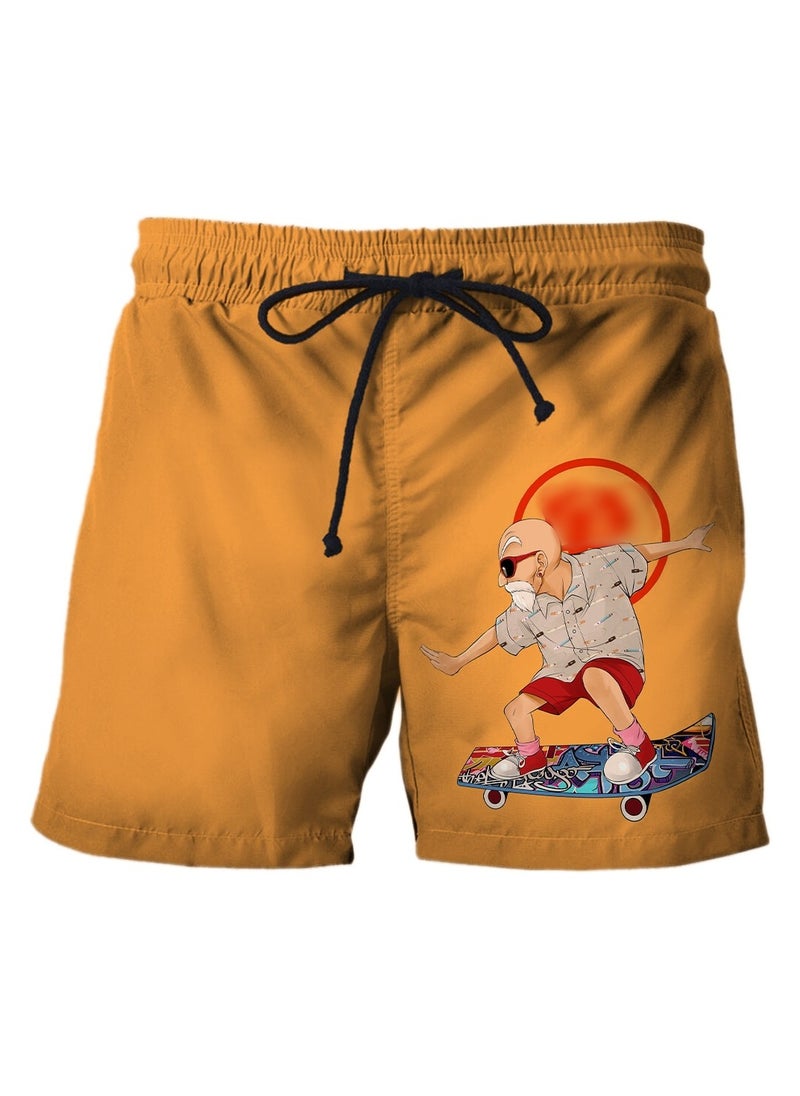 New Dragon Ball Printed Casual Loose Beach Pants