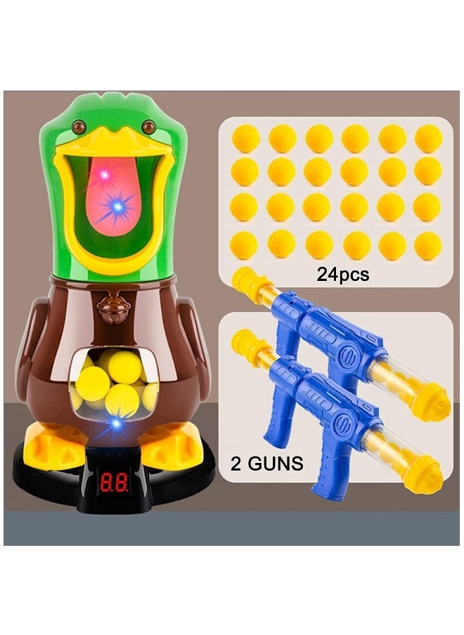 Kids Air Pump Guns, Shooting Game with LCD Score Record and 24 Soft Foam Balls, Shooting Toy Guns for 3 4 5 6 7 8 9 Year Old Kids