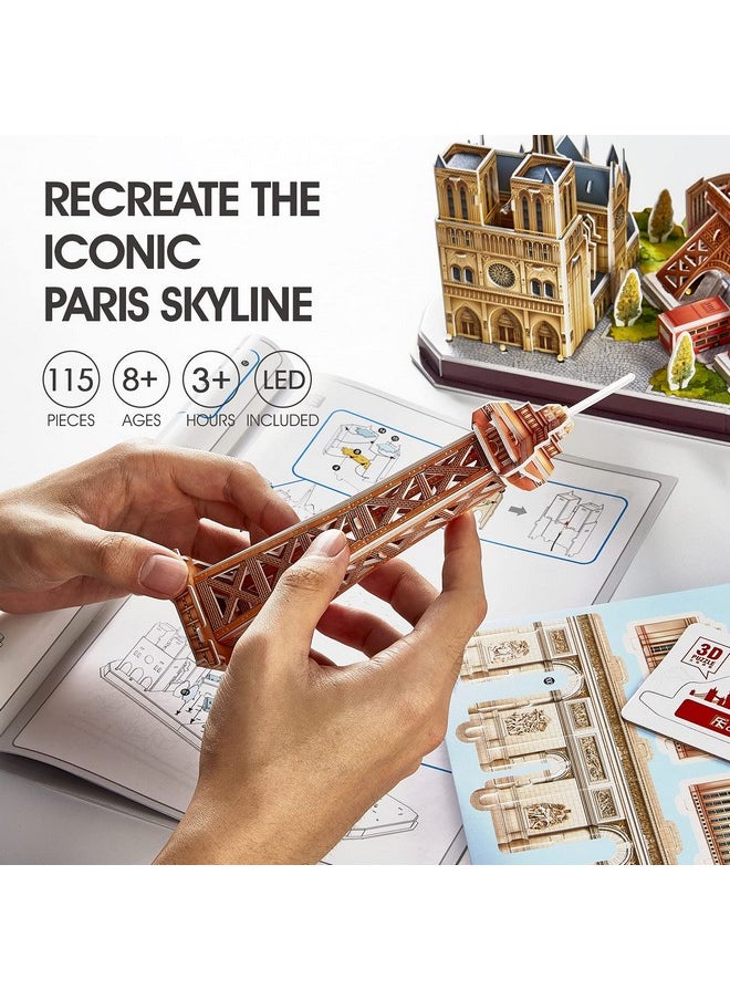 3D Puzzles For Kids Ages 8-10 Led Paris Cityline, Toys For Kids Arts And Crafts For Kids Ages 8-12 Stem Projects For Kids Ages 8-12 Gifts For Girls Boys Xmas Gifts For Kids Christmas Decor