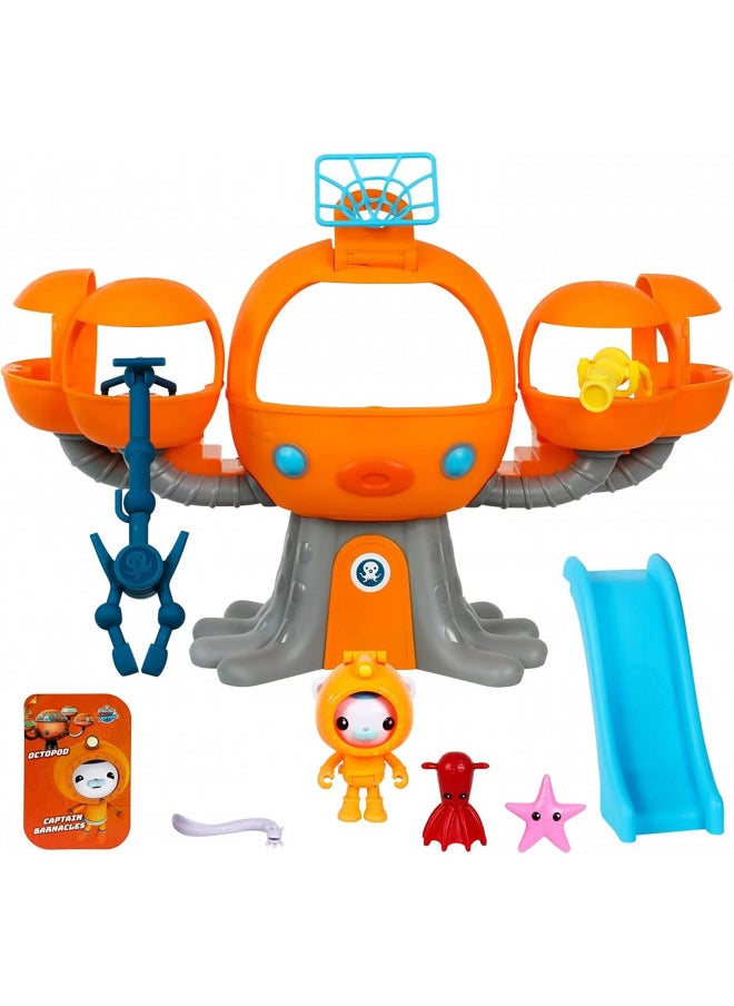 Octopod Playset | 6 Pieces Including Deep Sea Captain Barnacles & Net Launcher