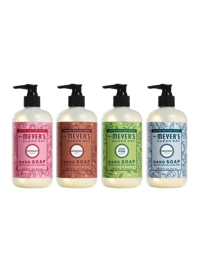 Holiday Hand Soap Bundle (Gingerbread + Iowa Pine + Peppermint + Snow Drop)