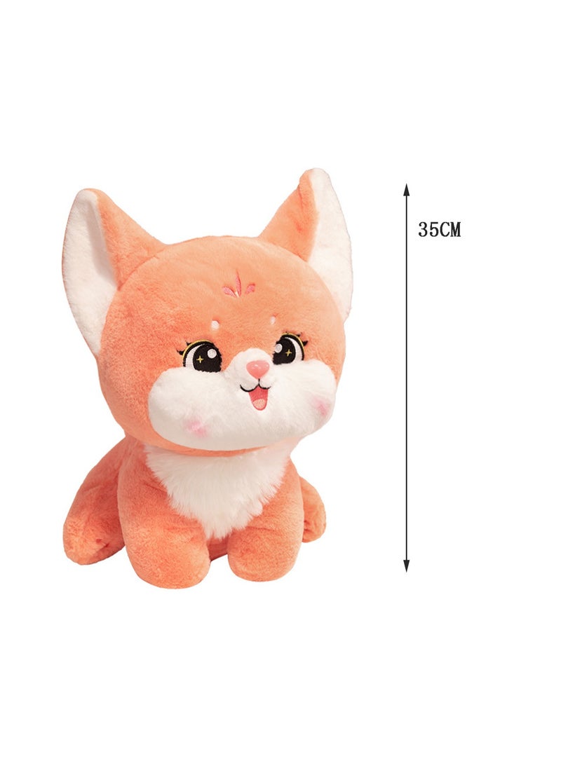 35 CM Cute Fox Plush Toy Soft Stuffed Cartoon Animal Doll For Girls And Boys All Ages Gift