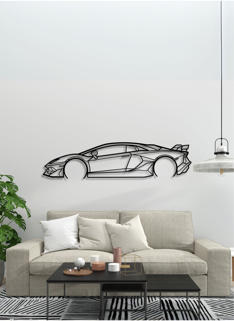 Lamborghini Aventador SVJ Steel Silhouette (1 Meter)