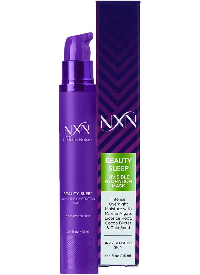 Invisible Overnight Anti-Aging Face Mask - With Licorice Root, Grapeseed, Cacay Oil, Marine Algae - Moisturizing Facial Formula - 0.5 Fl Oz