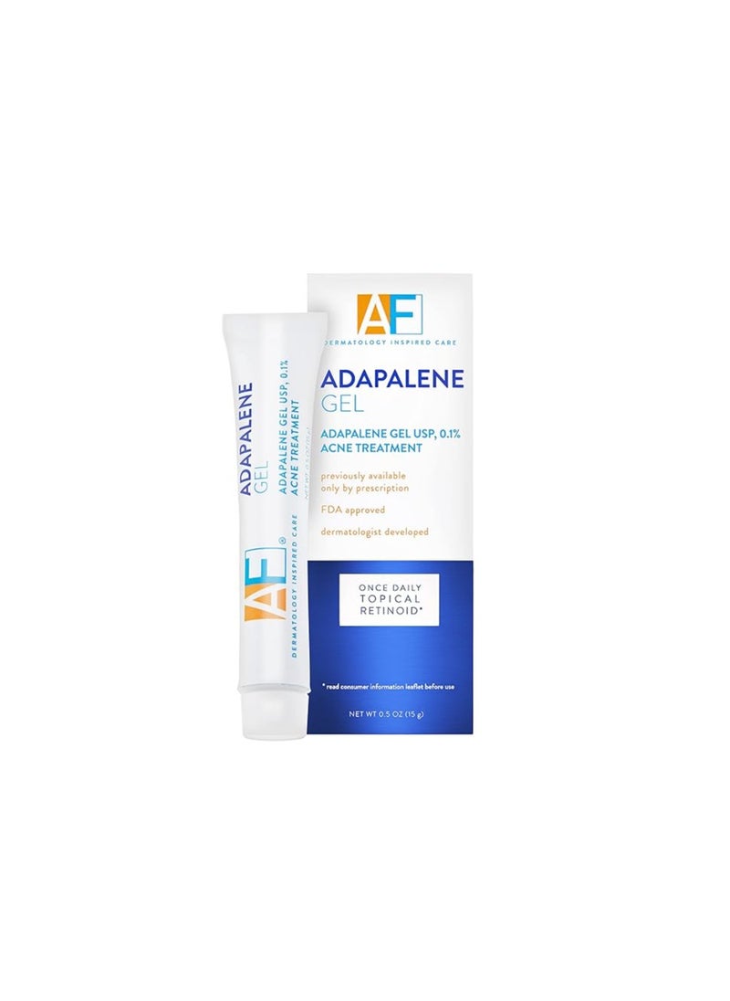Adapalene Gel 0.1% Once Daily Topical Retinoid Acne Treatment 0.5 Ounce 30 Day Supply