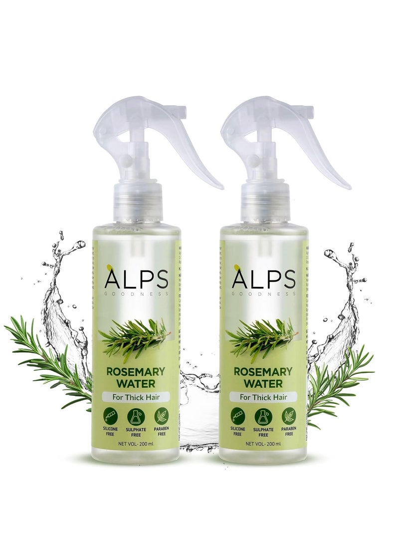 Rosemary Water Spray For Hair Growth Twin Pack (200 ml x 2) | Hair Spray for Regrowth | Rosemary Hair Mist | Adds Shine | Helps Reduce Hairfall | Strengthens Hair | For All Hair Types