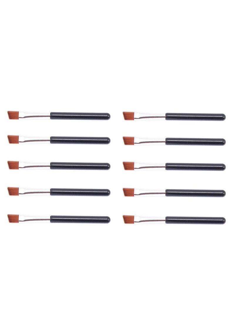 VOSAIDI 10pcs Eyebrow Brush Portable Premium Quality Angled Eye Brow Brush and Spoolie Mini Brush