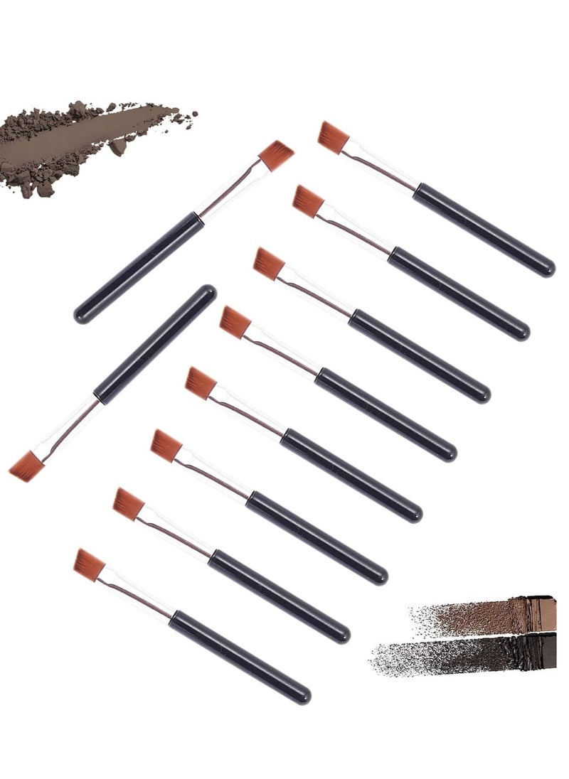 VOSAIDI 10pcs Eyebrow Brush Portable Premium Quality Angled Eye Brow Brush and Spoolie Mini Brush