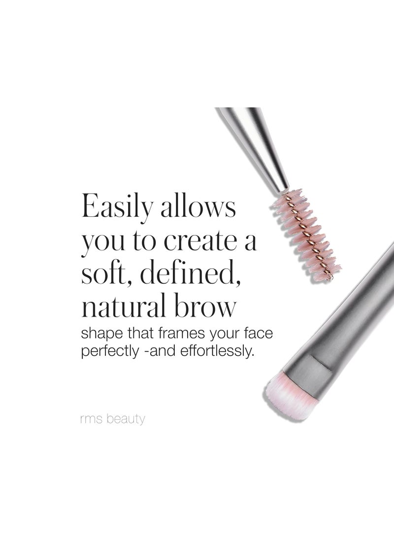 RMS Beauty Back2Brow Brush - Eyebrow Makeup Brush with Spoolie, Eyebrow Brush, Make Up Brush, Brow Brushes for Eyebrows, Eyebrow Pencil Powder Brush