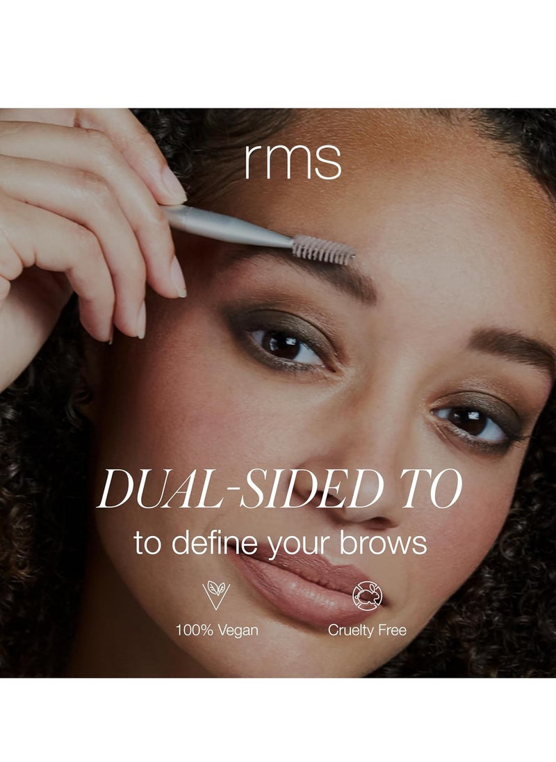 RMS Beauty Back2Brow Brush - Eyebrow Makeup Brush with Spoolie, Eyebrow Brush, Make Up Brush, Brow Brushes for Eyebrows, Eyebrow Pencil Powder Brush