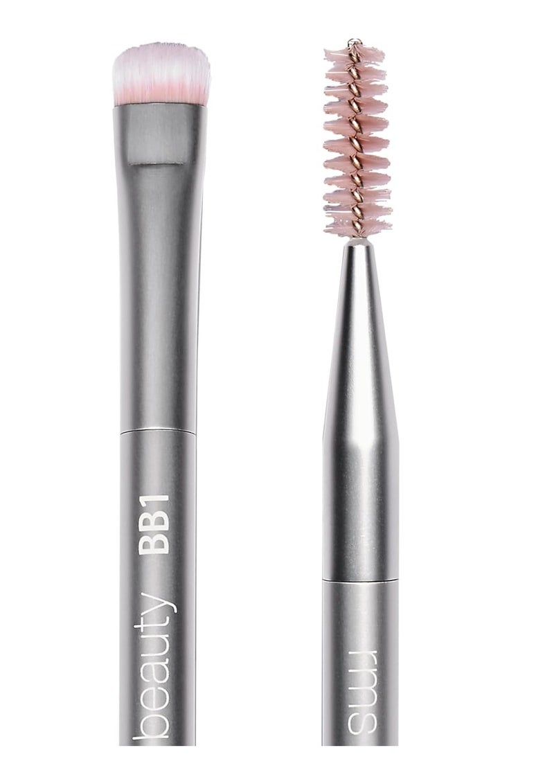 RMS Beauty Back2Brow Brush - Eyebrow Makeup Brush with Spoolie, Eyebrow Brush, Make Up Brush, Brow Brushes for Eyebrows, Eyebrow Pencil Powder Brush