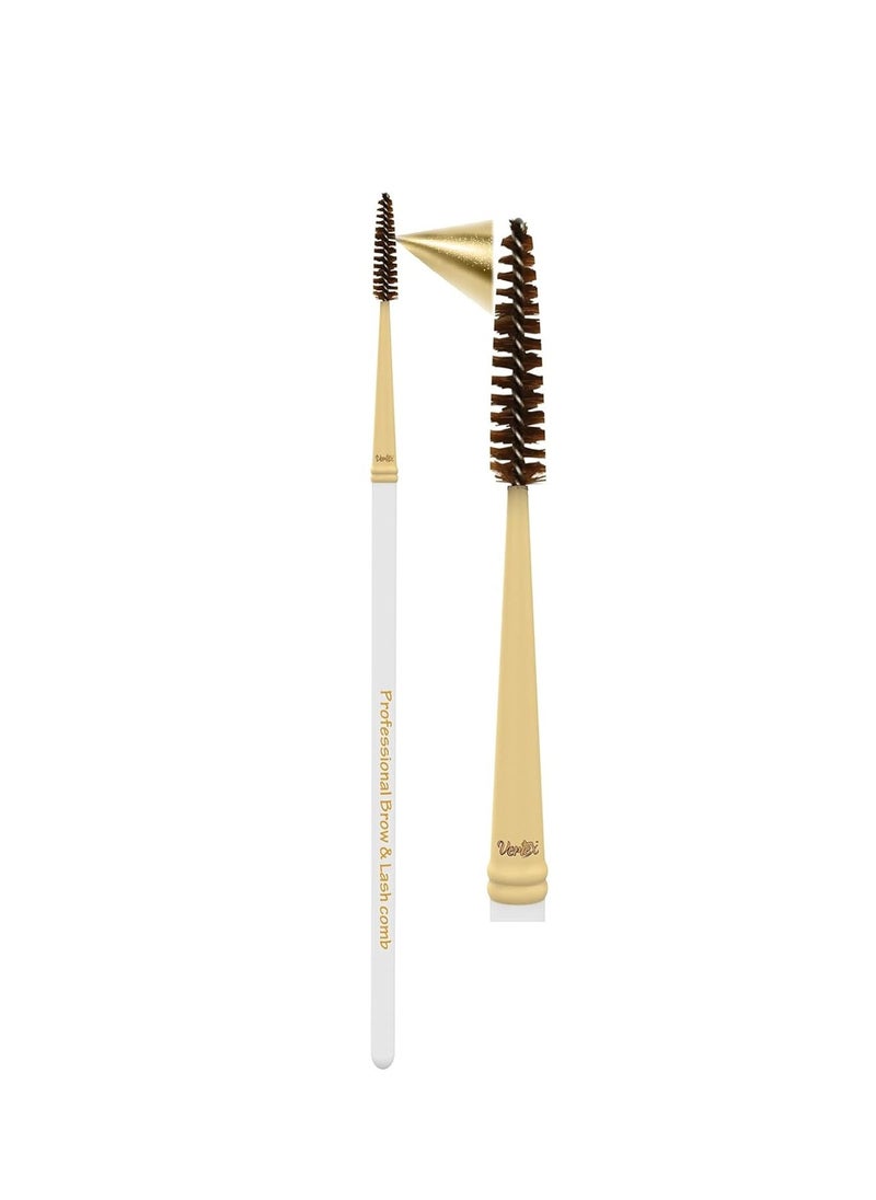 Vertex Eyebrow Brush Spoolie Comb - For Eyebrows Blending Brow Pomade | Small Angled Eyelash Brush For Longer Lashes