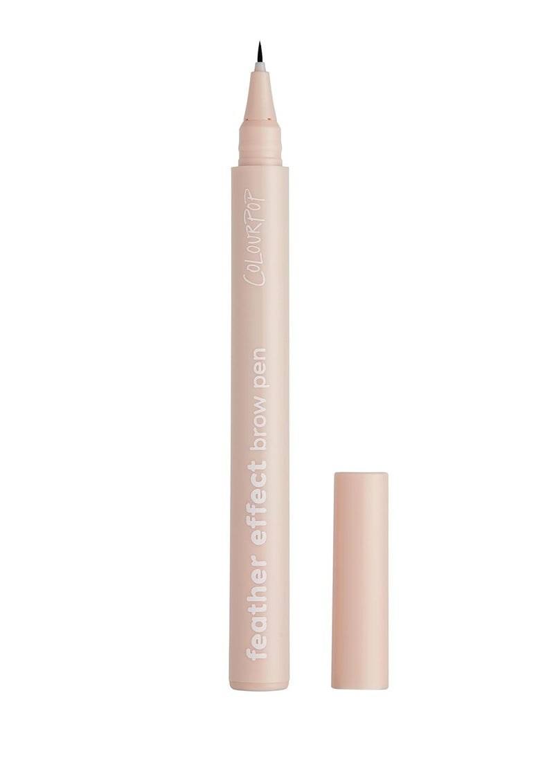 ColourPop Feather Effect Brow Pen - Eyebrow Pen with a Micro-Fine Tip & All Day Wear - Smudge-Free, Water-Resistant Formula for Fuller, Natural-Looking Brows - Light Brown (0.03 oz)