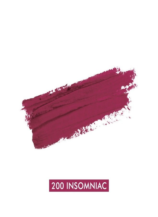 Milani Ludicrous Matte Lip Crayon Long Lasting Cream-to-Matte Lip Color, Matte Lip Color Stock With Glide-On Formula, Vegan & Cruelty-Free ( 200 Insomniac ) 1.4g