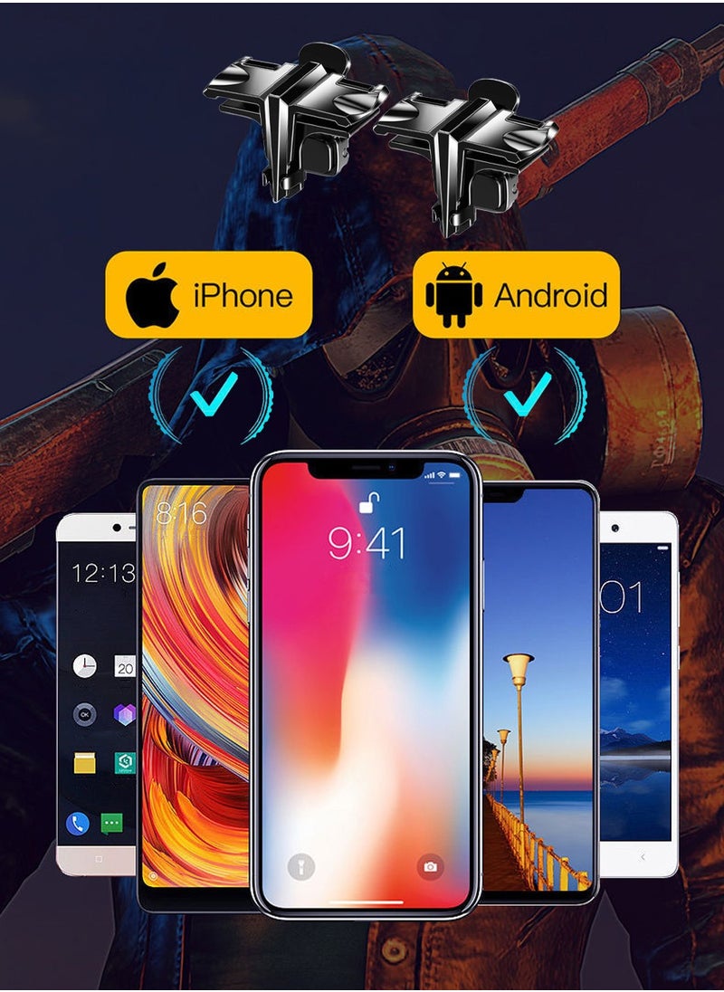 PUBG Trigger Gamepad PUBG Assistant Mobile Game Triggers, PUBG Game Triggers for iPhone and Android Phones with Two Finger Sleeves