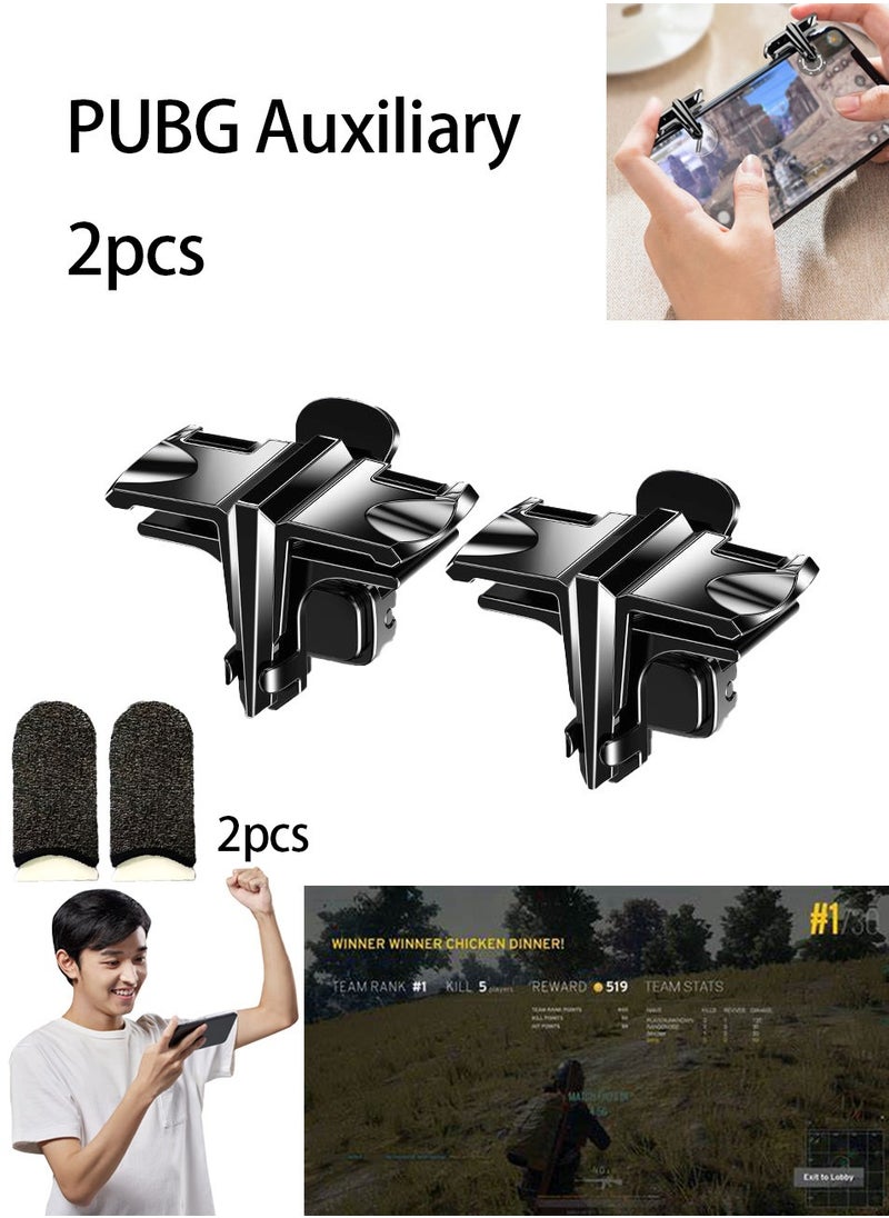 PUBG Trigger Gamepad PUBG Assistant Mobile Game Triggers, PUBG Game Triggers for iPhone and Android Phones with Two Finger Sleeves