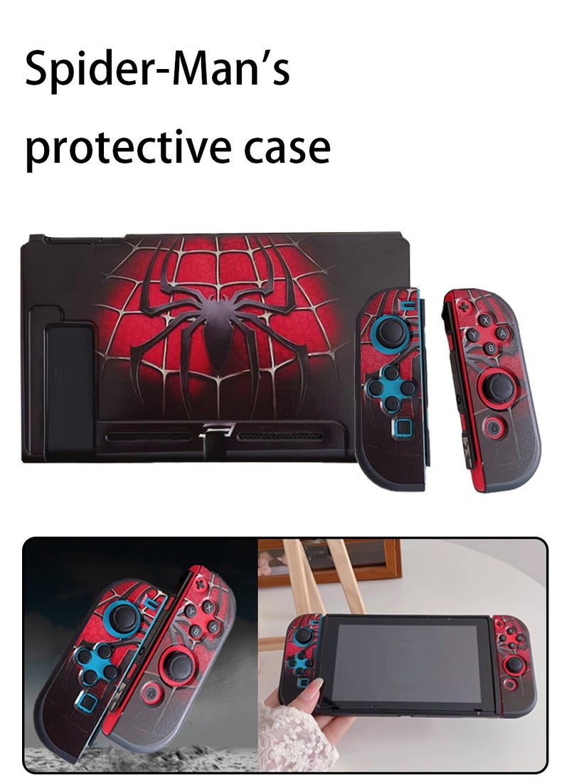 Spider-Man Theme Nintendo Switch Protective Case for Console and Joy-Con, Durable Anti-Scratch Shockproof Cover