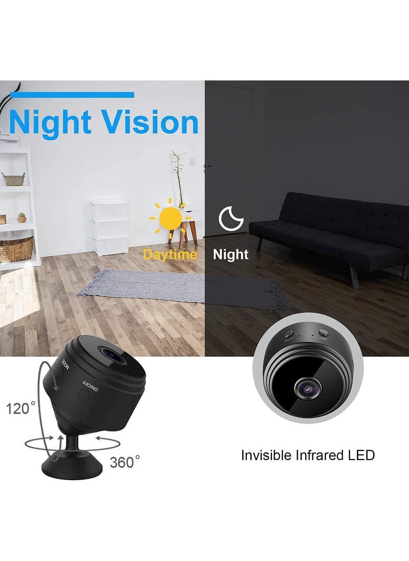 Mini WiFi Hidden Cameras,Wireless Spy Cameras with Video Live Feed, HD 1080P Home Security Cameras, Baby Nanny Cam,Tiny Smart Cameras with Night Vision and Motion Detection.