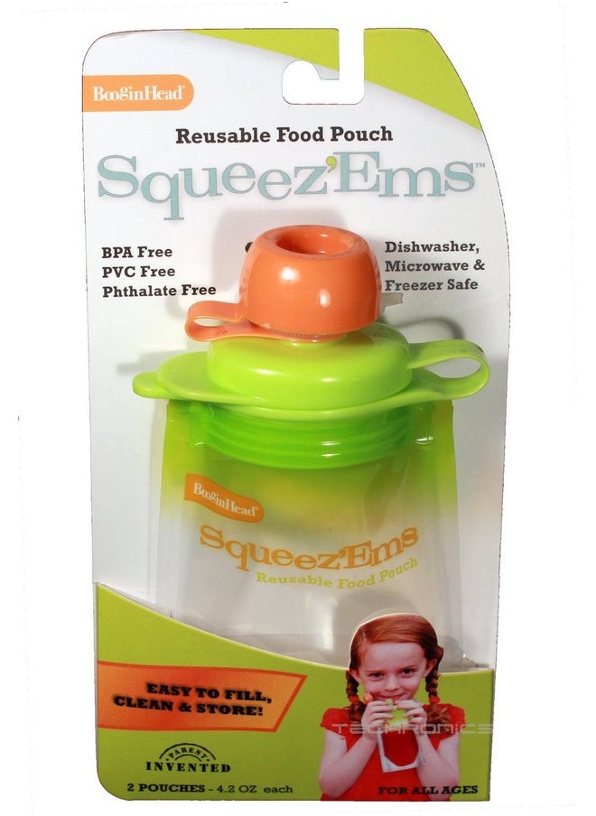 Squeez'Ems Reusable Food Pouches (2 Pouches)