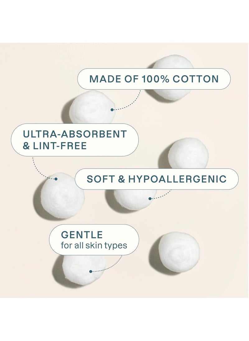 Cliganic Super Jumbo Cotton Balls (200 Count) - Hypoallergenic, Absorbent, Large Size, 100% Pure (Packaging May Vary)