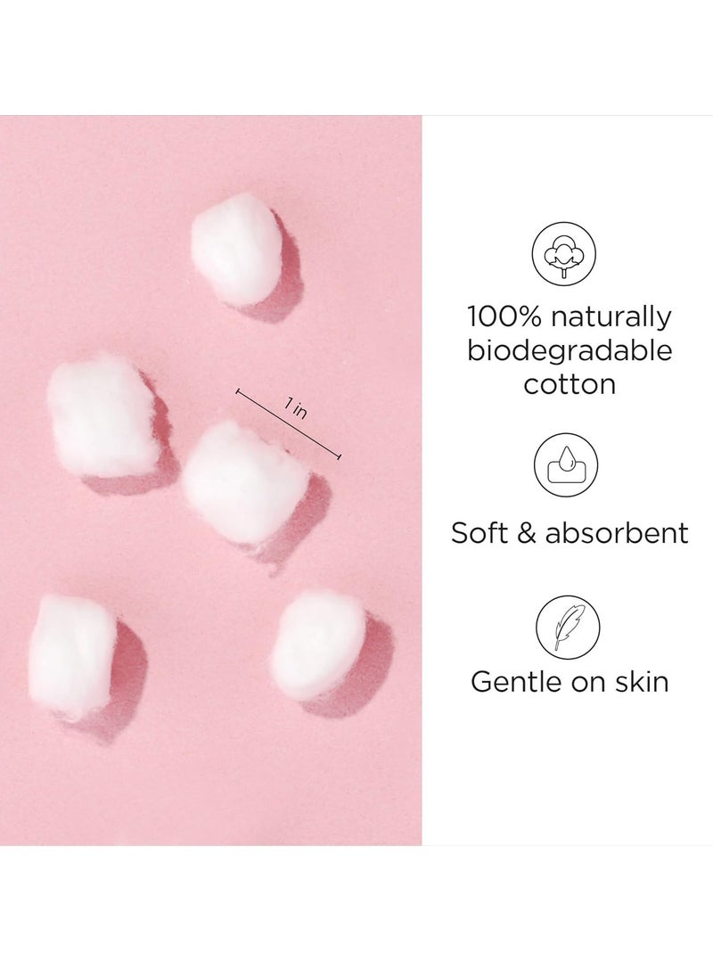 Diane 100% Pure Cotton Balls, 100 Count - Soft, Super Absorbent, Multipurpose Cotton Balls for Makeup Removal, Nail Polish, Applying Lotion or Powder, First-Aid for Everyday Household Use