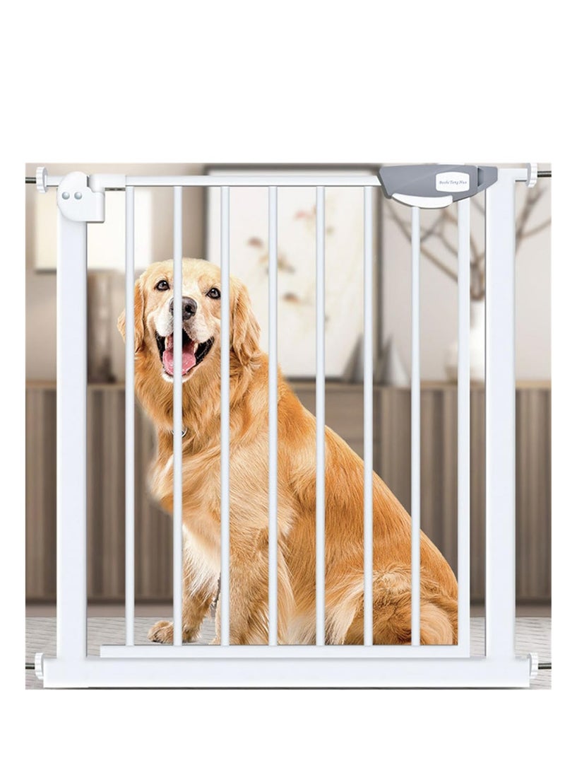 Auto Close Safety Baby Gate, Extra Wide Child Fence Gate Suitable For 75-84cm, Baby Fence Barrier Dog Gate Baby Gates for Stairs and Doorways, Easy Install (Gate 75-84cm)