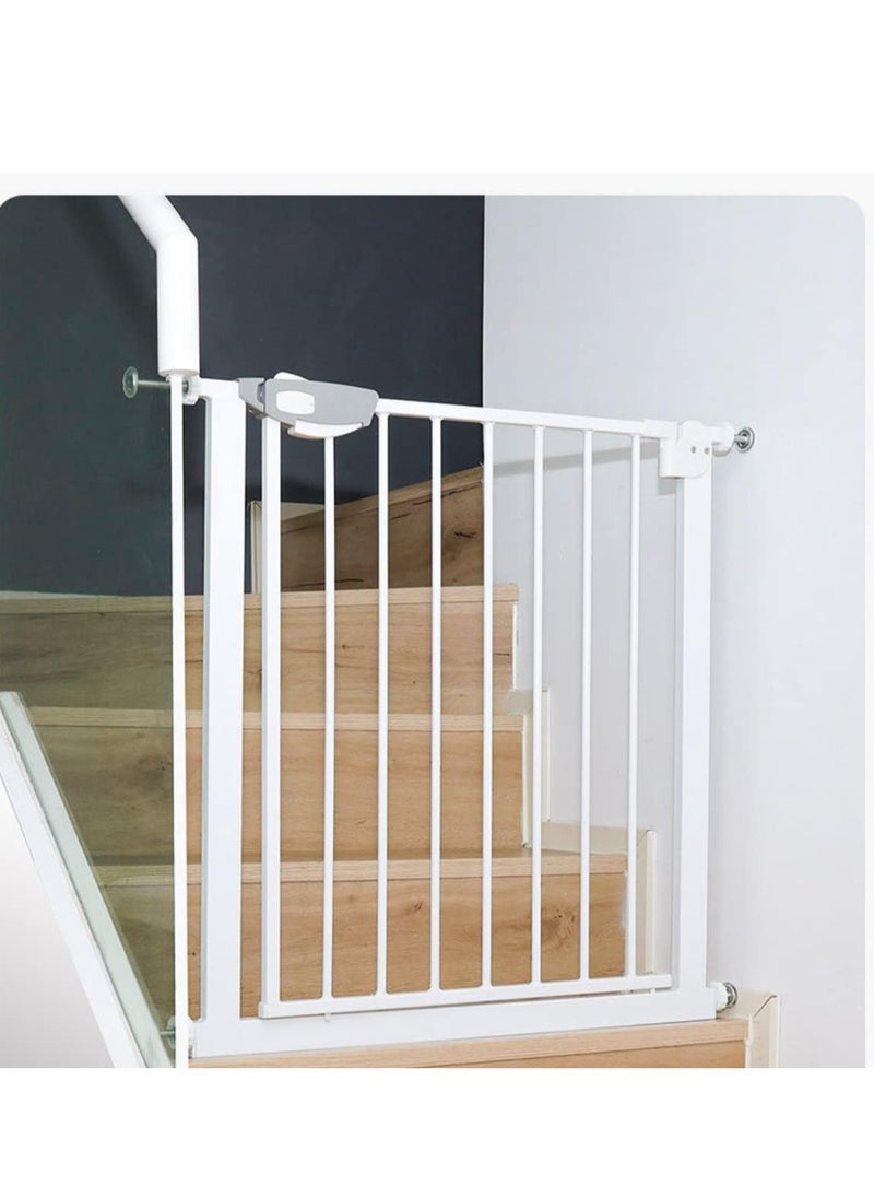 Auto Close Safety Baby Gate, Extra Wide Child Fence Gate Suitable For 75-84cm, Baby Fence Barrier Dog Gate Baby Gates for Stairs and Doorways, Easy Install (Gate 75-84cm)