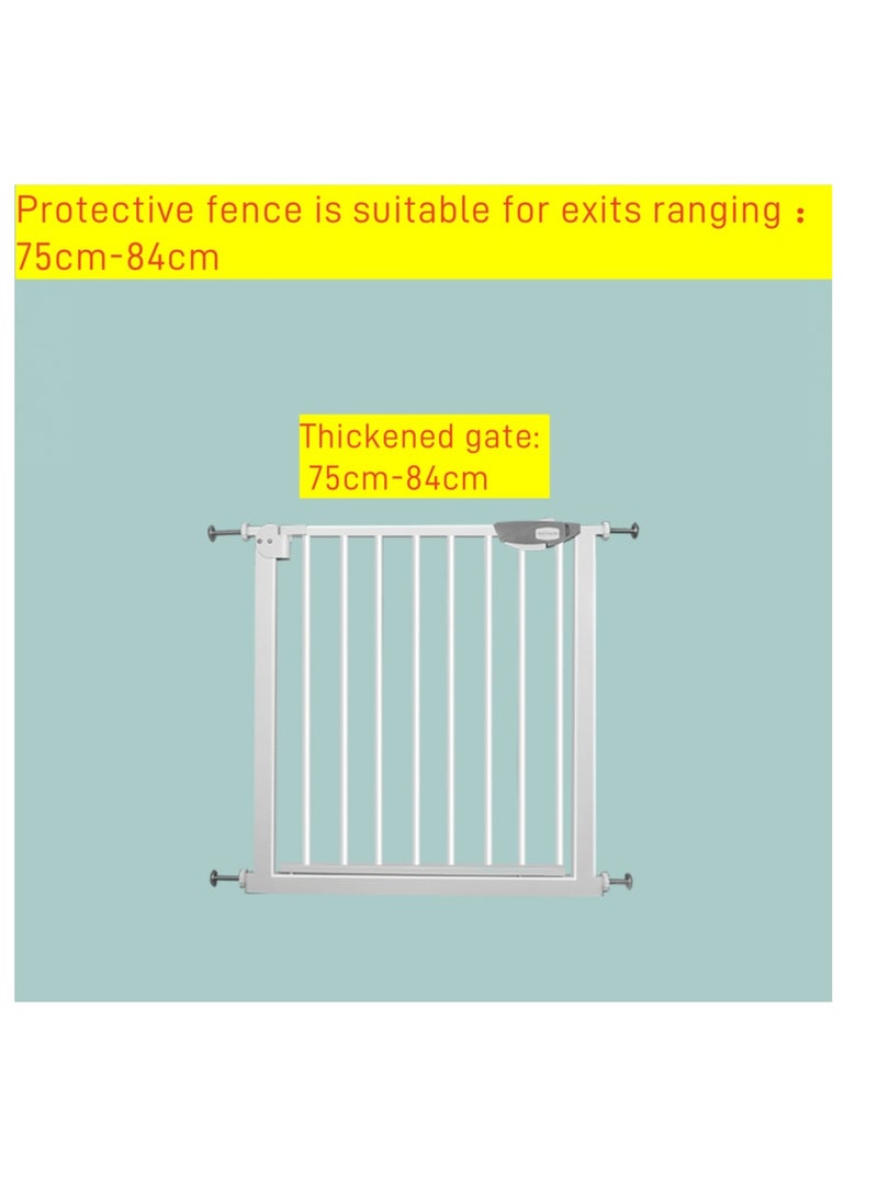 Auto Close Safety Baby Gate, Extra Wide Child Fence Gate Suitable For 75-84cm, Baby Fence Barrier Dog Gate Baby Gates for Stairs and Doorways, Easy Install (Gate 75-84cm)