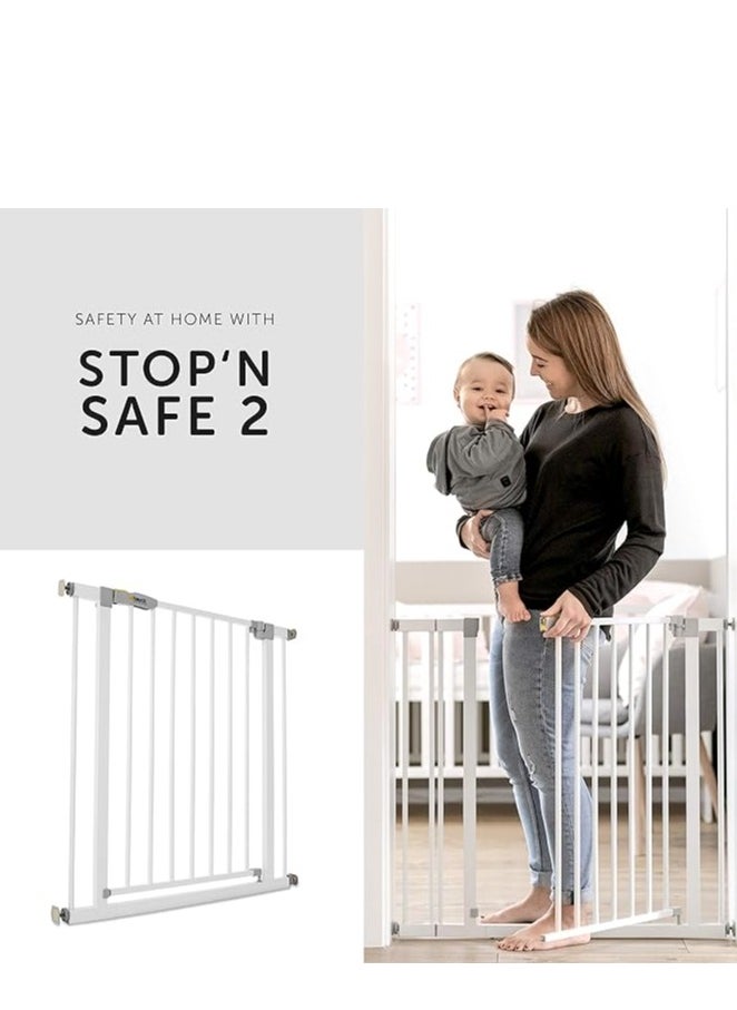 Auto Close Safety Baby Gate, Extra Wide Child Fence Gate Suitable For 75-84cm, Baby Fence Barrier Dog Gate Baby Gates for Stairs and Doorways, Easy Install (Gate 75-84cm)