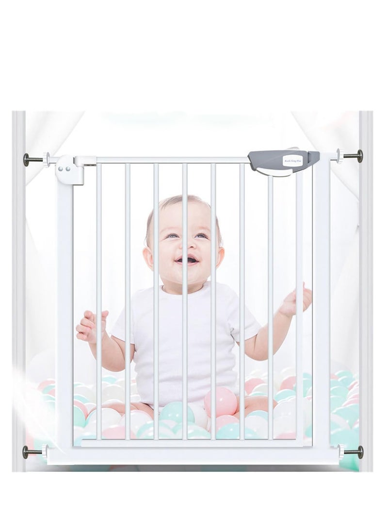 Auto Close Safety Baby Gate, Extra Wide Child Fence Gate Suitable For 75-84cm, Baby Fence Barrier Dog Gate Baby Gates for Stairs and Doorways, Easy Install (Gate 75-84cm)