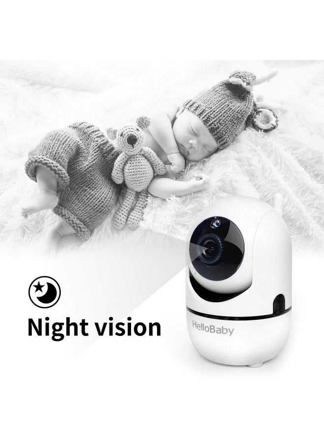 Baby Monitor With Remote Pan-Tilt-Zoom Camera And 3.2'' Lcd Screen, Infrared Night Vision (Black)