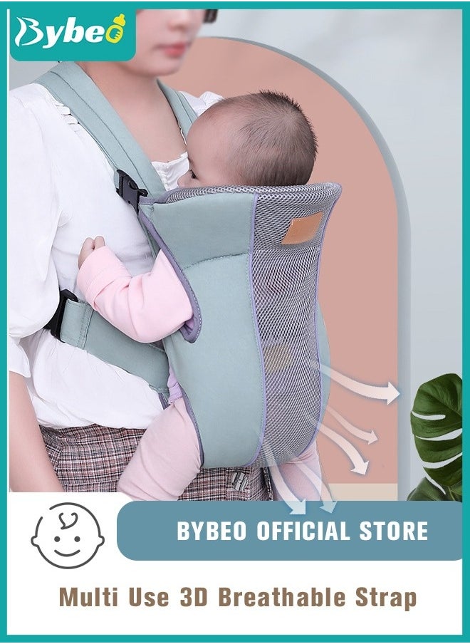 Baby Adjustable Wraps Carrier, Breathable Ergonomic Front Facing/Back Carriers for Newborn Newborn to Toddler 0-15kg, One Size Fits All