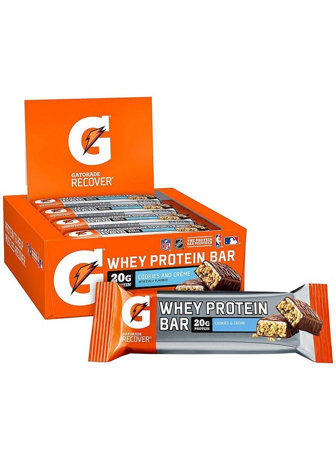 Whey Protein Recover Bars Cookies & Crème 2.8 Ounce Bars (12 Count)