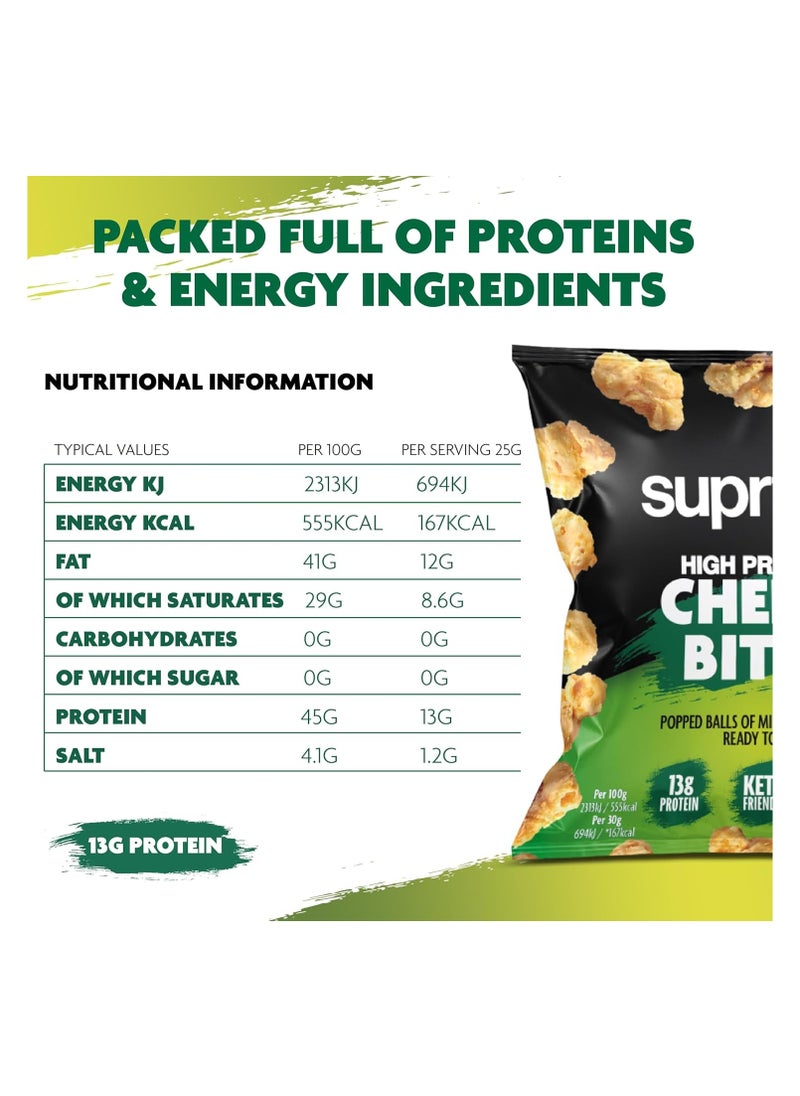 Suprfuel High Protein, Keto-Friendly Cheese Bites 13g Protein,30g