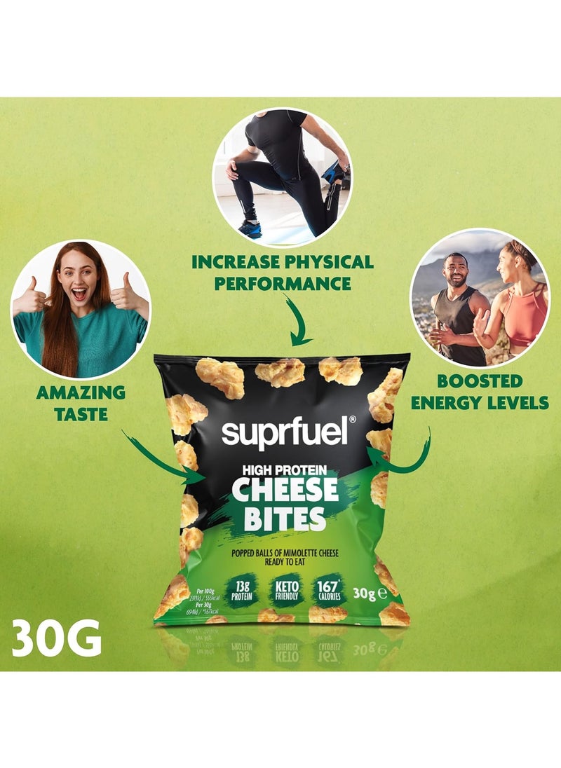 Suprfuel High Protein, Keto-Friendly Cheese Bites 13g Protein,30g