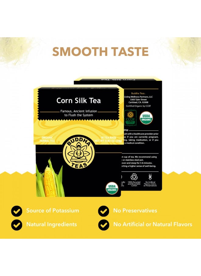 Buddha Teas Organic Corn Silk Tea - OU Kosher, USDA Organic, CCOF Organic, 18 Bleach-Free Tea Bags