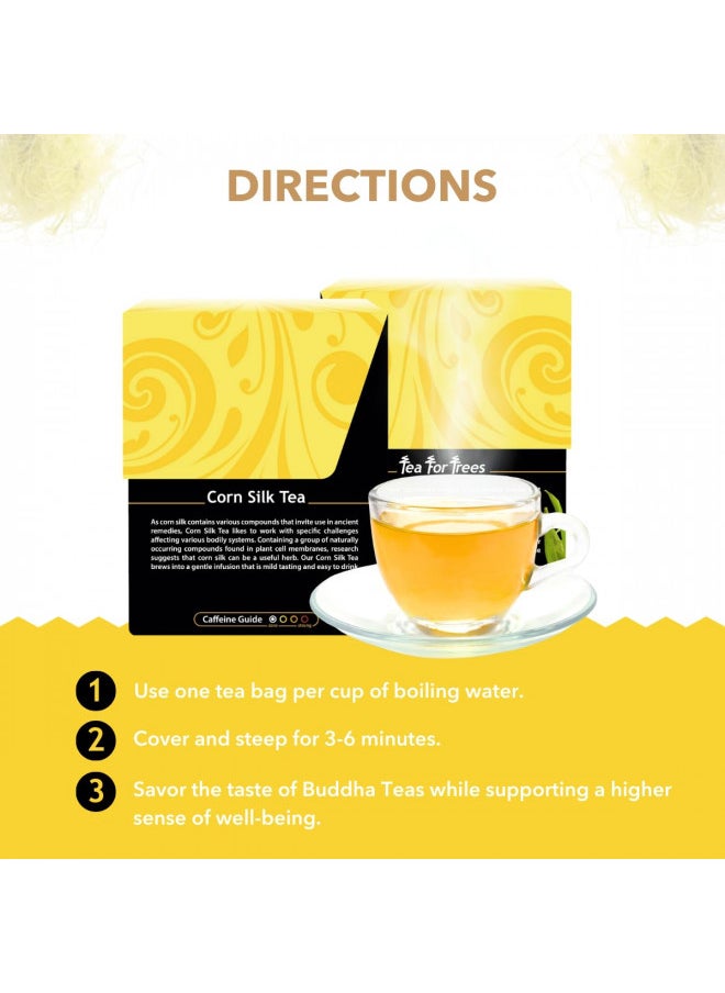 Buddha Teas Organic Corn Silk Tea - OU Kosher, USDA Organic, CCOF Organic, 18 Bleach-Free Tea Bags