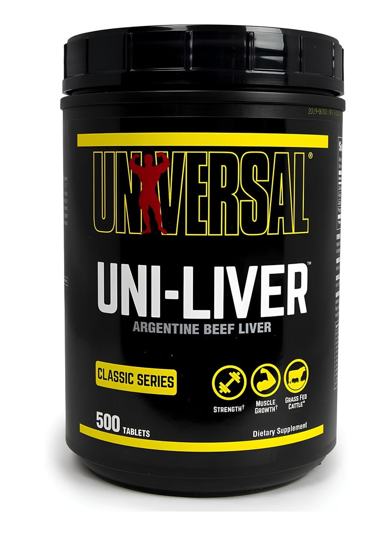 Universal, Uni-Liver, Argentine Beef Liver, 500 Tabs, 250 Servings